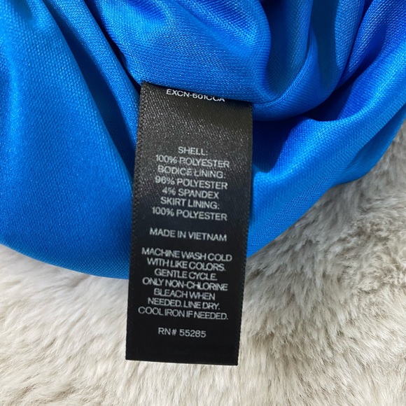 🆕 NWT size 6 Express Wedding Guest Blue Strapless Dress - Picture 13 of 14